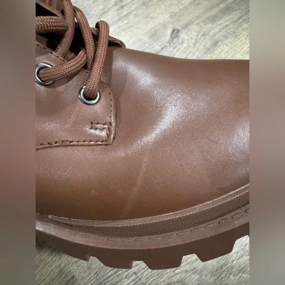 Coach City Sole Side Zip Lace Up Monogram Signature C Boots- Brown, Men’s 8D - Picture 11 of 12